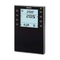 Qmx3 P74 1bsc Room Operator Unit Knx With Sensors For Temperature Humidity Co2 Segmented Backlit Display Touchkeys Black